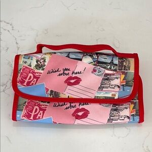 New Lancôme Paris Expandable Cosmetic Bag with Clear Zip Compartments